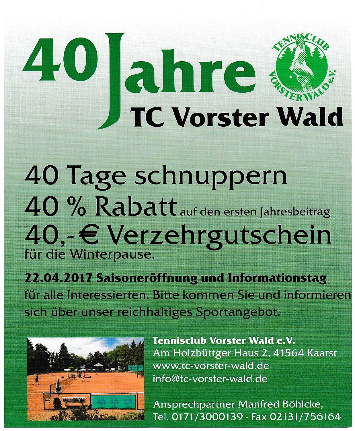 40 Jahre TC Vorster Wald